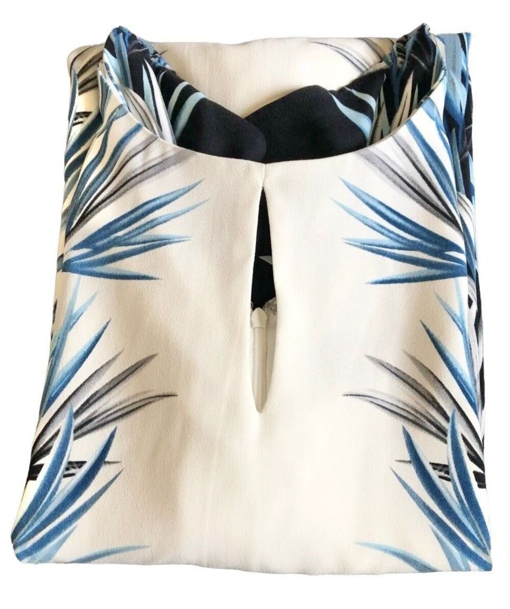 White House Black Market palm print shift cold shoulder dress - Size 8 - Picture 15 of 15